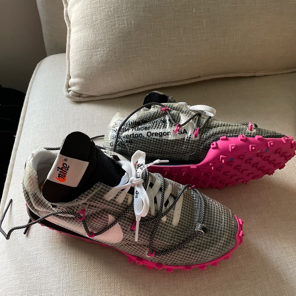 off white nike wafer sneakers